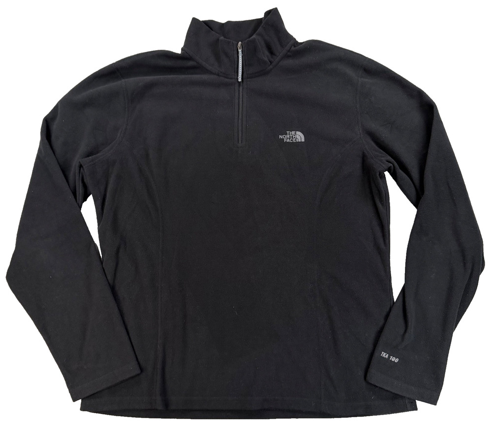 The North Face TKA 100 Black Quarter Zip Pullover Fleece (Women's L)